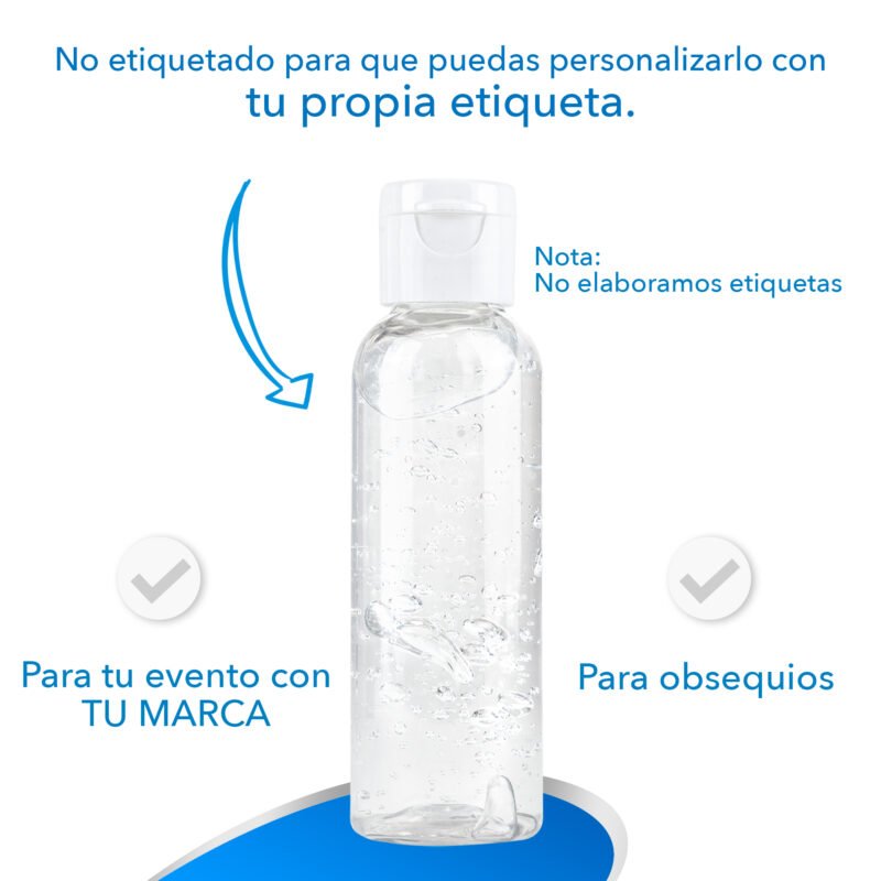 gel antibacterial presentación para eventos